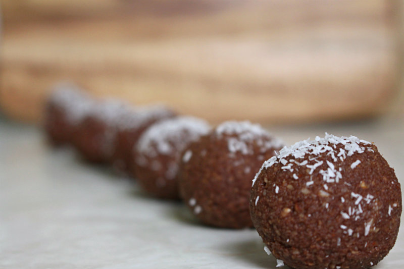 fudgy chocolate peanut butter balls - to her core