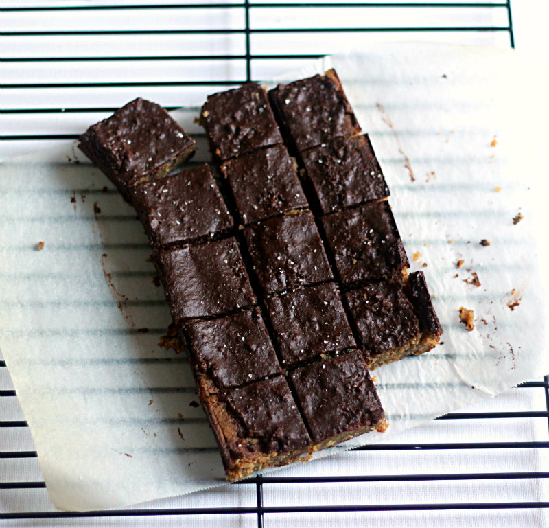 Rich and fudgy salted chocolate peanut butter bars (gluten free, dairy free, soy free) by to her core