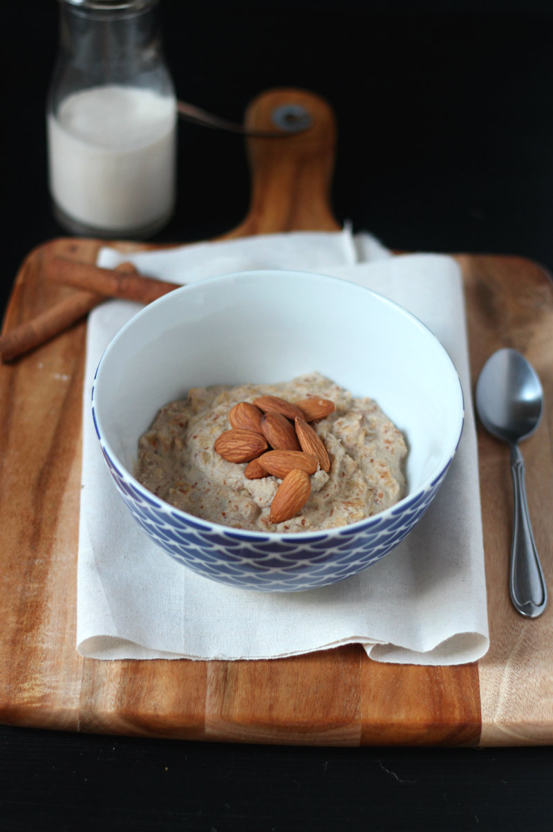 A creamy, wholesome bowl of chai-spiced oats - the perfect warming dish for those cold winter mornings.