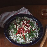 A light yet filling simple salad with a smokey chermoula dressing