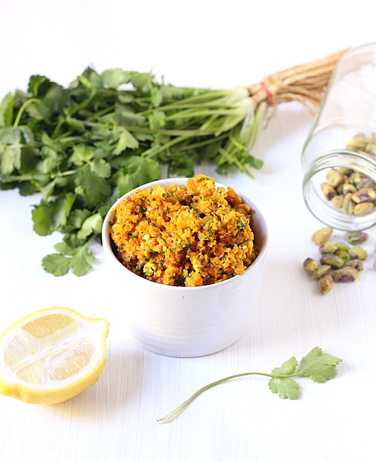 roasted carrot and coriander pesto - to her core