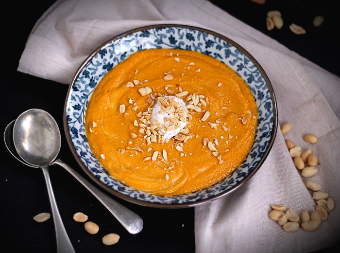 Roasted Pumpkin and peanut soup - to her core 1