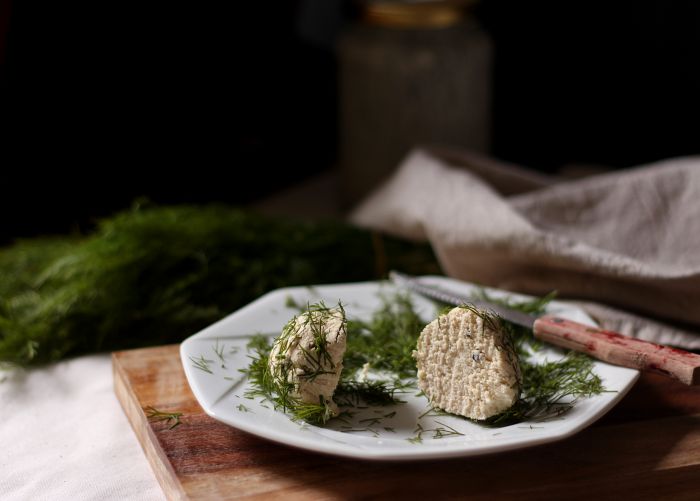 dill caper dairy free cheese - to her core