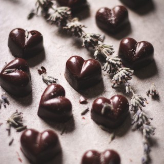 raw salted chocolate with lavender - to her core