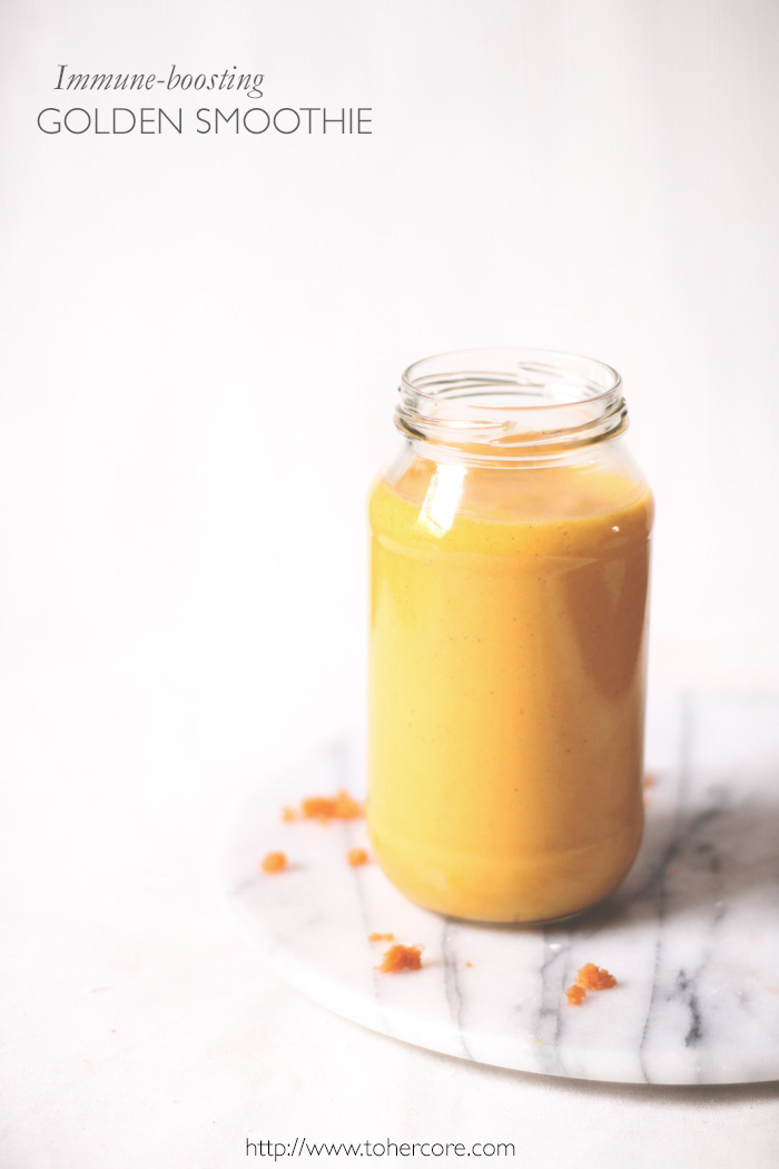 Immune-boosting golden smoothie - to her core