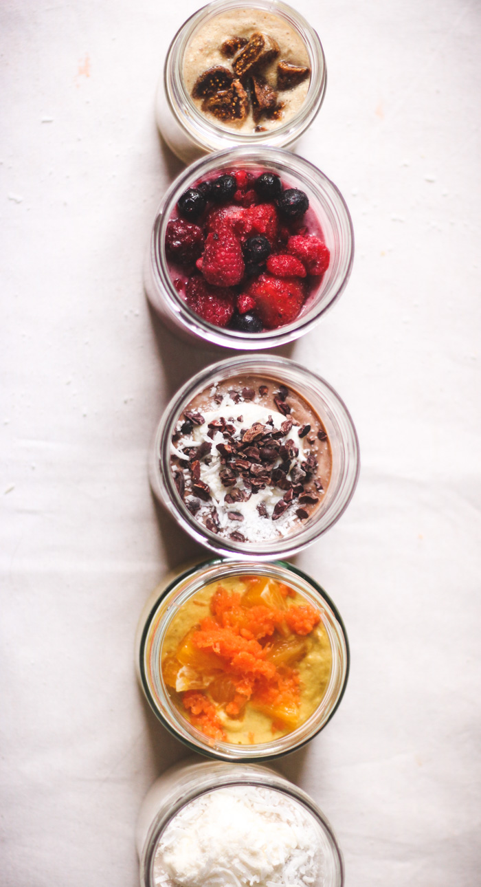 A weeks worth of healthy, delicious porridge pots - to her core