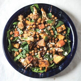 Moroccan roasted vegetable salad with crispy chickpeas - to her core