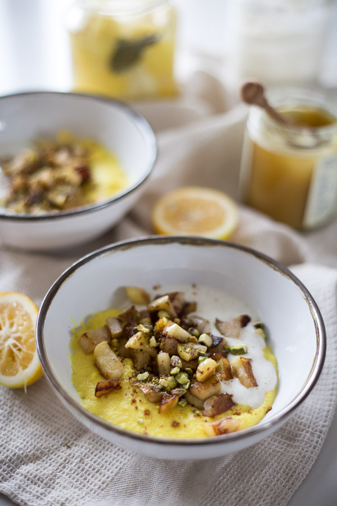lemon polenta porridge - to her core 3