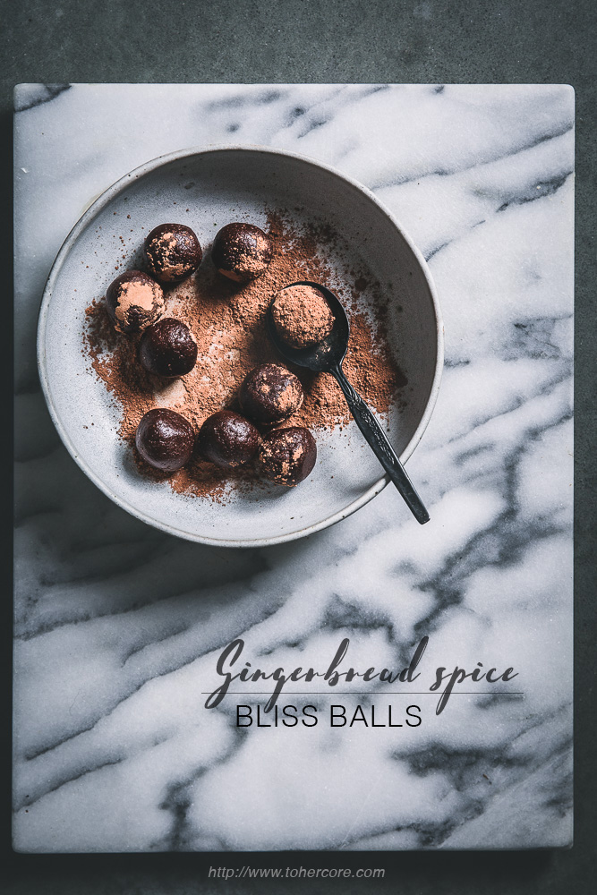 Gingerbread spice bliss balls | To Her Core 