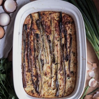 Roasted spring onion + cauliflower frittata - to her core